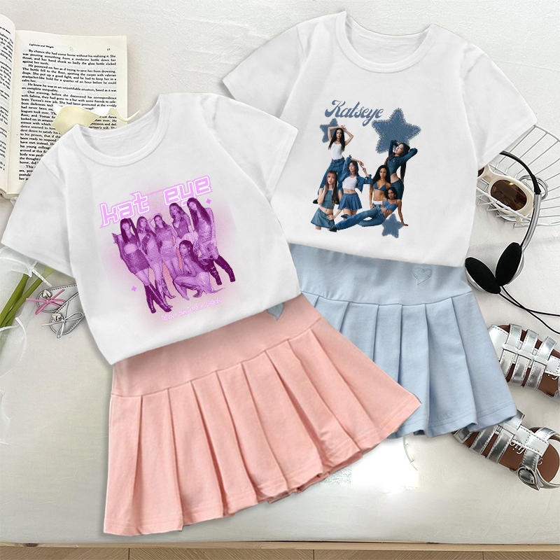 Embroidery Skirt - Set Rok Lipit dan Kaos Fashion