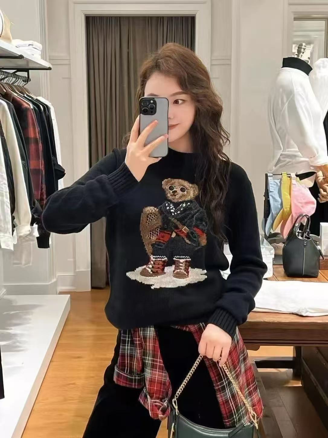 Embroidery Hoop Stand - Sweater Rajut Unisex Musim Dingin, Sweater