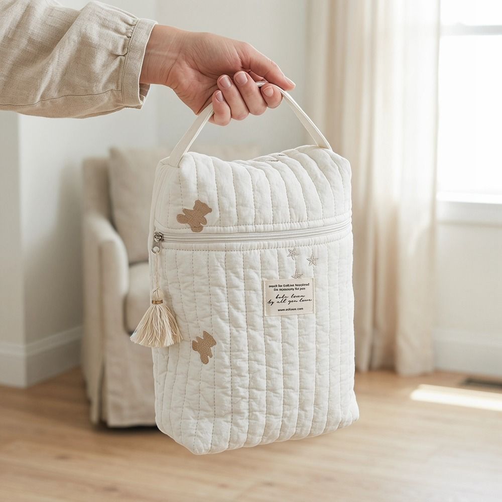 Embroidery Quilting - Tas Popok Bayi Portabel Berlapis Jahitan