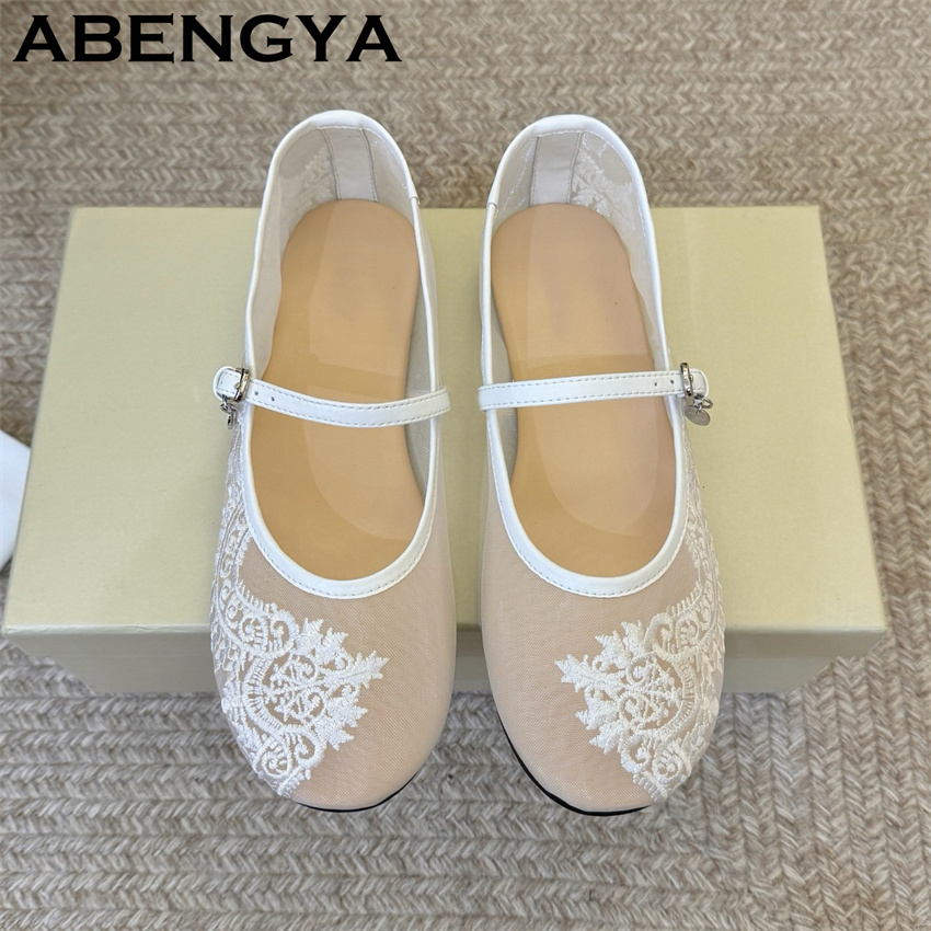 Embroidery Designer - Sepatu Flat Bordir Renda untuk Wanita