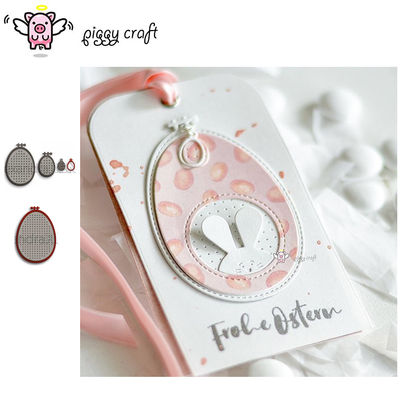 Embroidery Egg - Cetakan Dadu Pemotongan Logam Kerajinan Babi