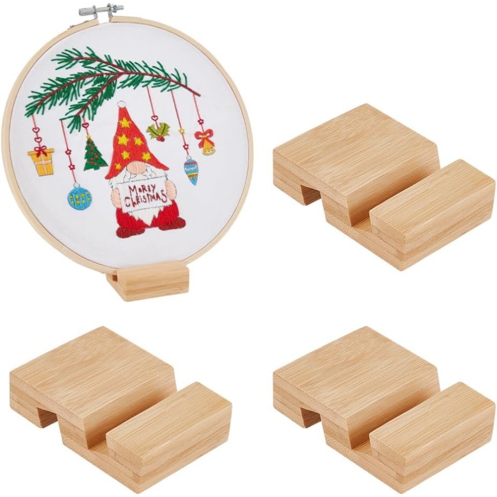 Embroidery Hoop Stand - 4 Buah Lingkaran Bordir Dasar Kayu