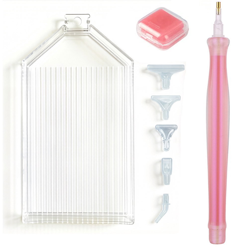 Embroidery Kit Starter - Set Peralatan Lukis Berlian, Tray Penyimpanan,