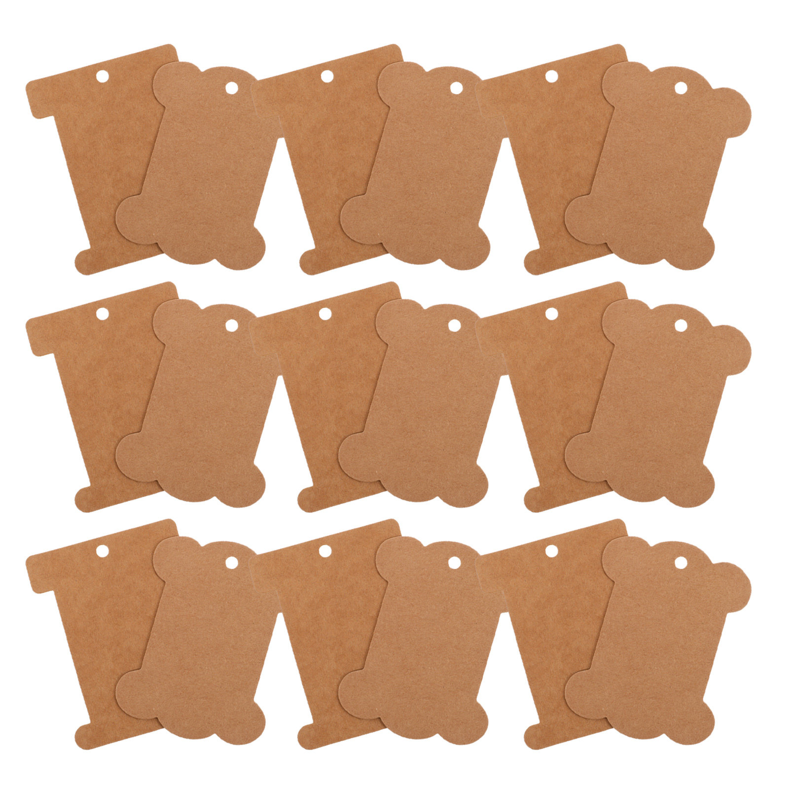 Embroidery Paper - 80Pcs Gulungan Benang Kertas Kraft Kosong