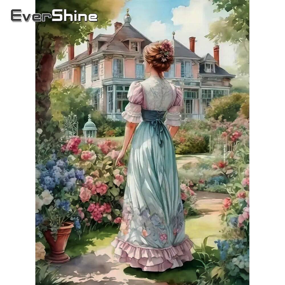 Embroidery Garden - Evershine lukisan berlian cinta hati batu