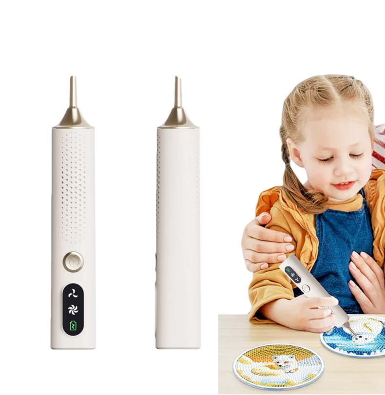 Embroidery Kit Starter - Pena Seni Berlian Vakum Nirkabel Elektrik,