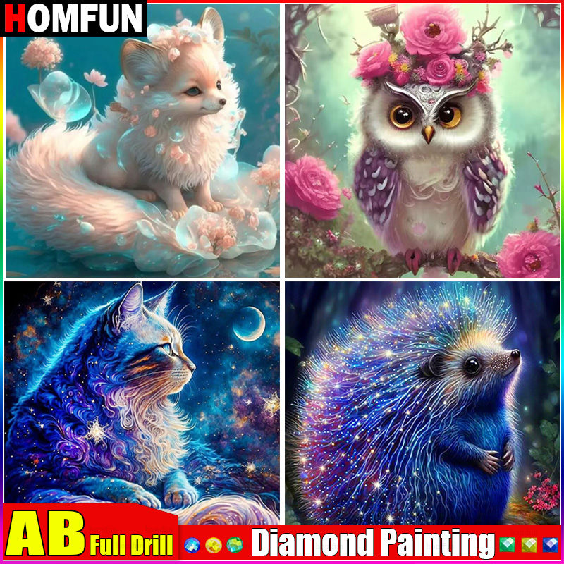 Embroidery Roll Pattern - HOMFUN AB bordir berlian penuh 