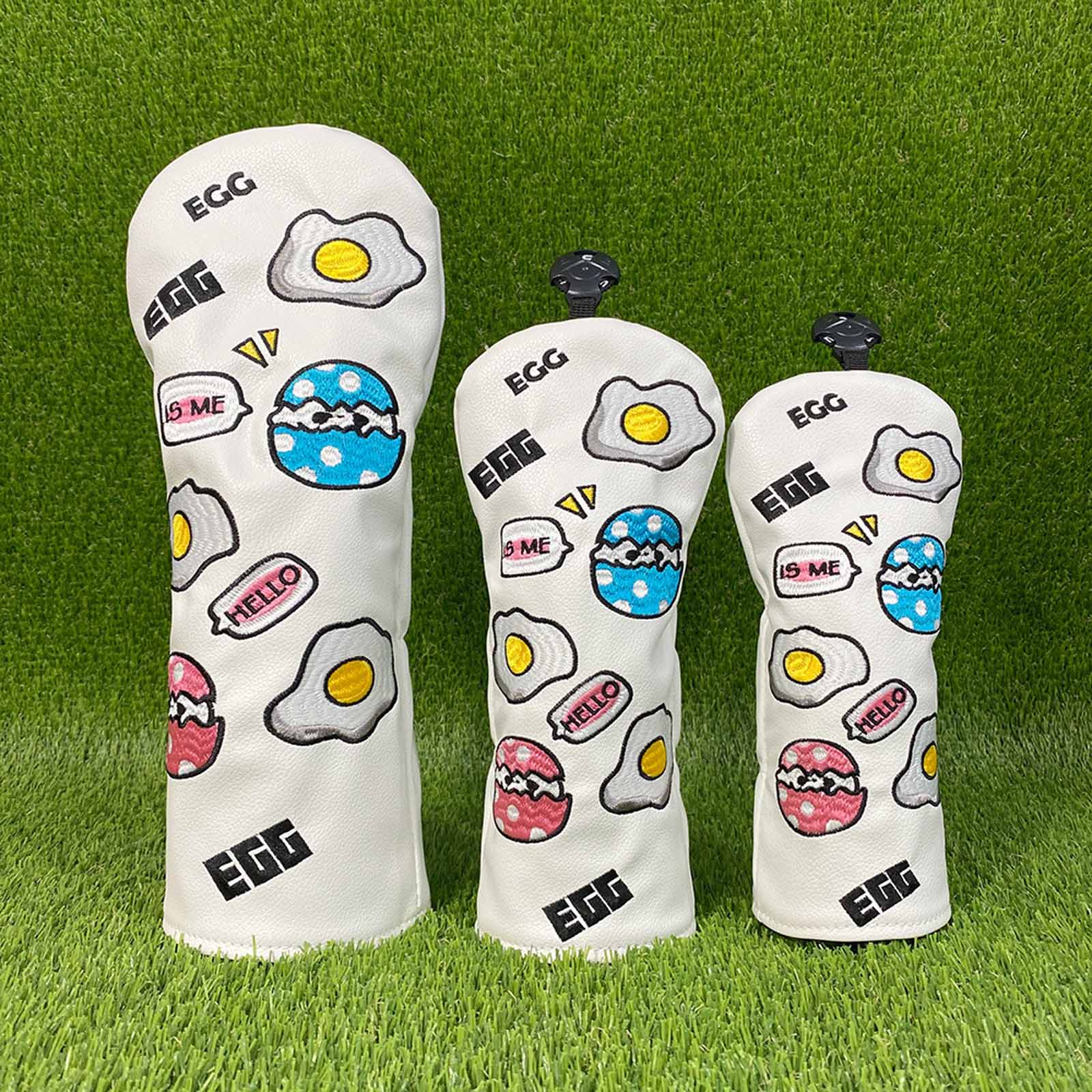 Embroidery Egg - Sarung Kepala Stik Golf Bordir Motif