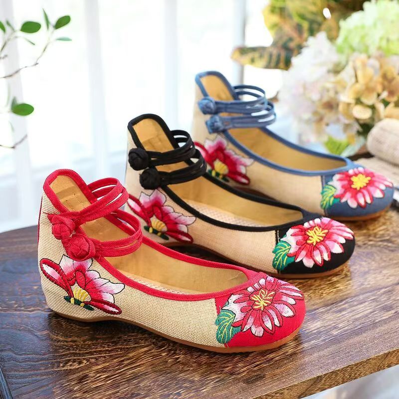 Embroidery Skirt - Sepatu Kain Bordir Wedges Wanita Sepatu