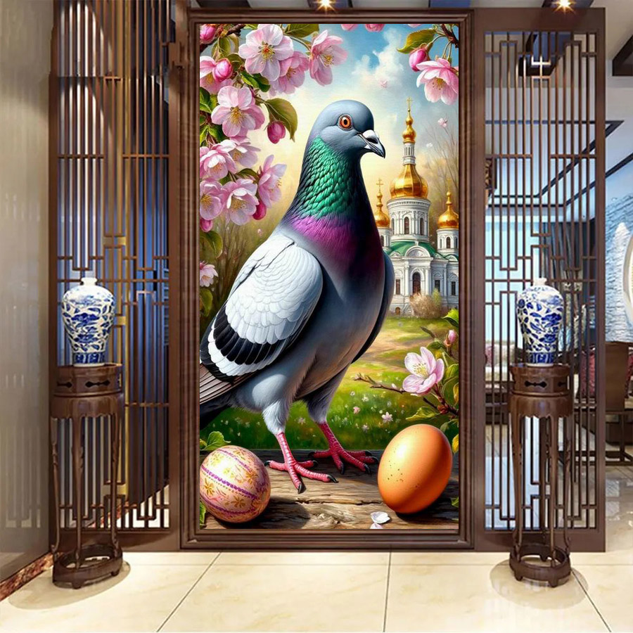 Lukisan Diamond Art Ukuran Bes - Embroidery Egg ulasan dan harga