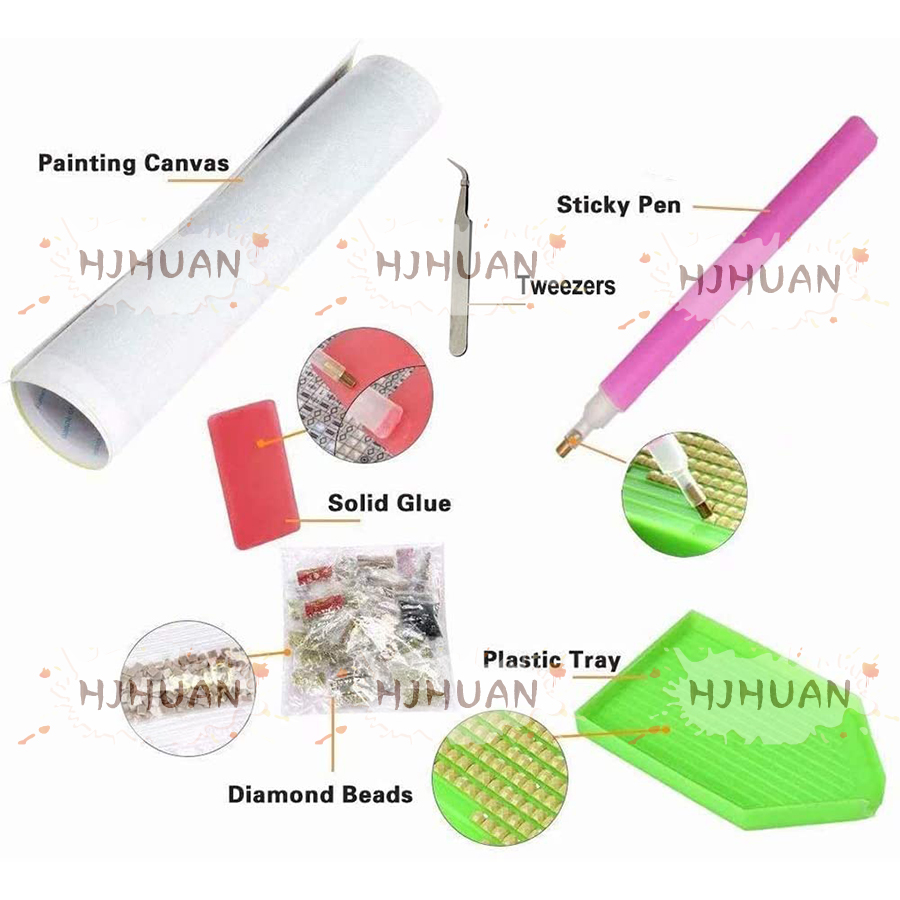 5 buah 5D Diy lukisan berlian  - Embroidery Hd Images ulasan dan harga