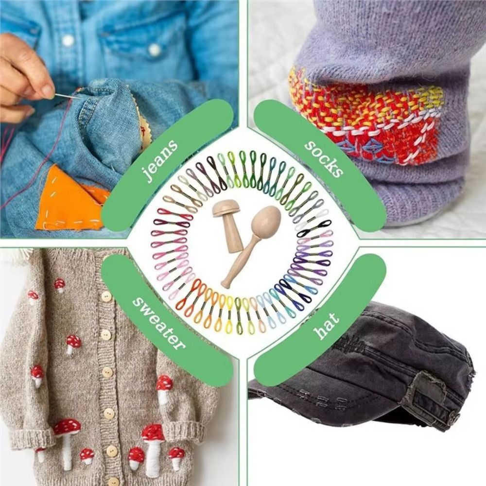 Perlengkapan Merajut Kaus Kaki - Embroidery Egg ulasan dan harga