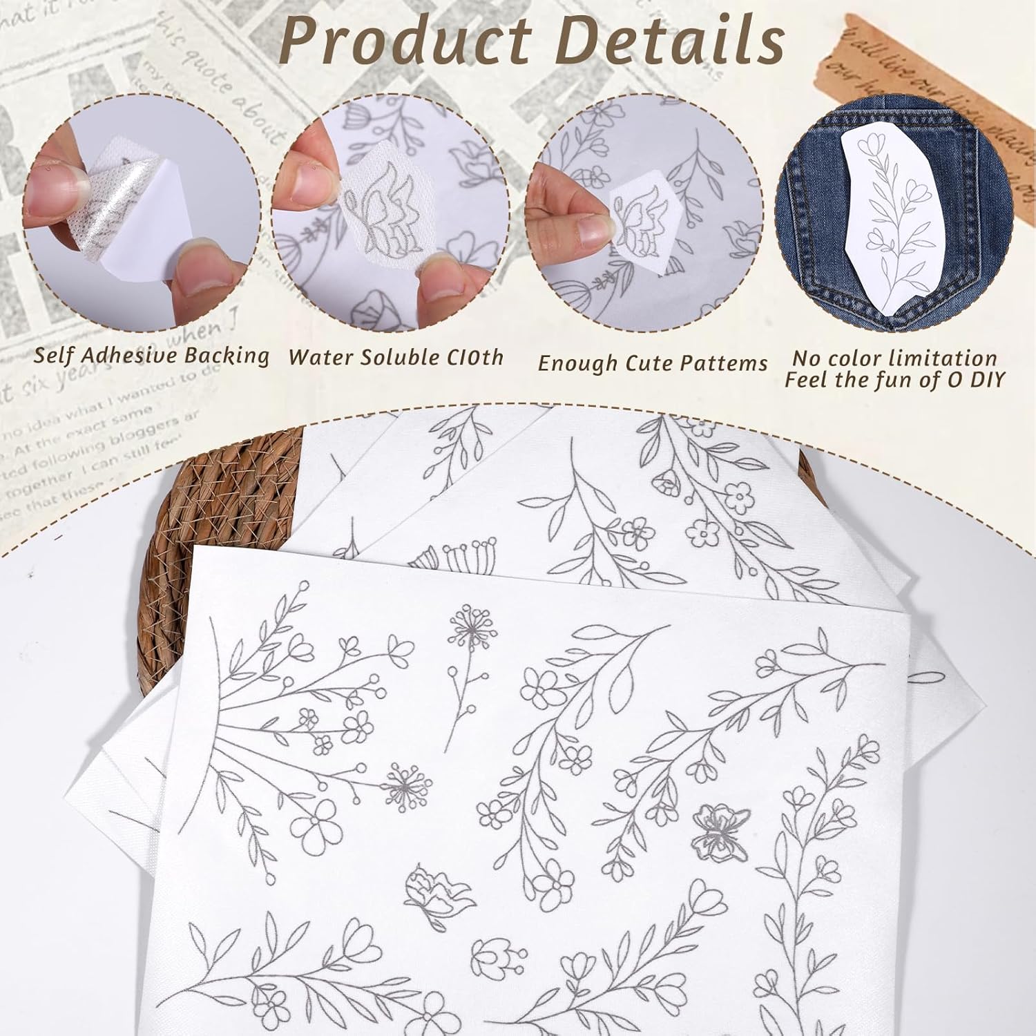 Kertas Bordir Larut Air Stick  - Water Soluble Stabilizer ulasan dan harga
