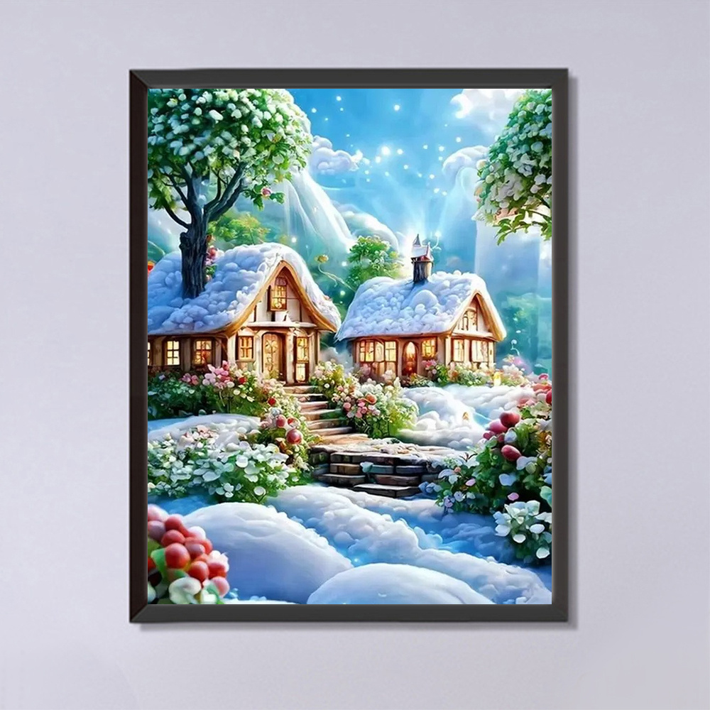 Momoart lukisan berlian Rumah  - Embroidery Garden ulasan dan harga