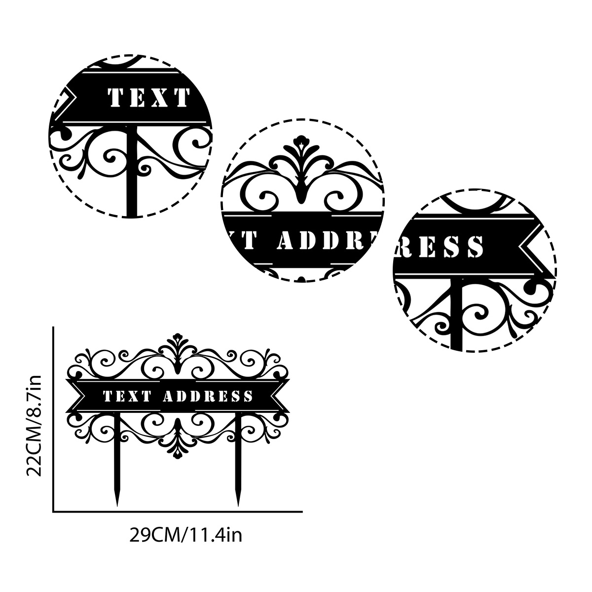 Pancang alamat logam kustom, t - Embroidery Garden ulasan dan harga