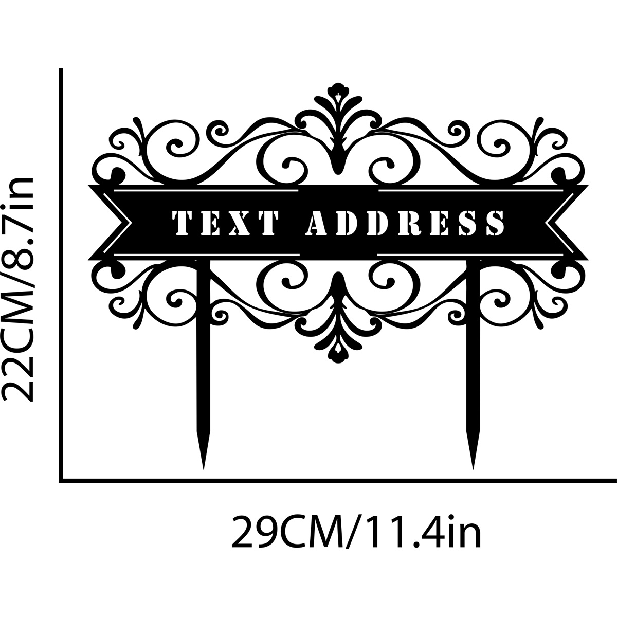 Pancang alamat logam kustom, t - Embroidery Garden ulasan dan harga