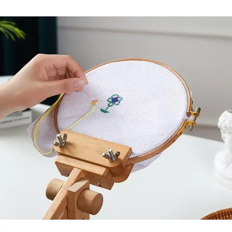 360 °   Alat Jahit Bordir Kayu - Embroidery Hoop Stand ulasan dan harga