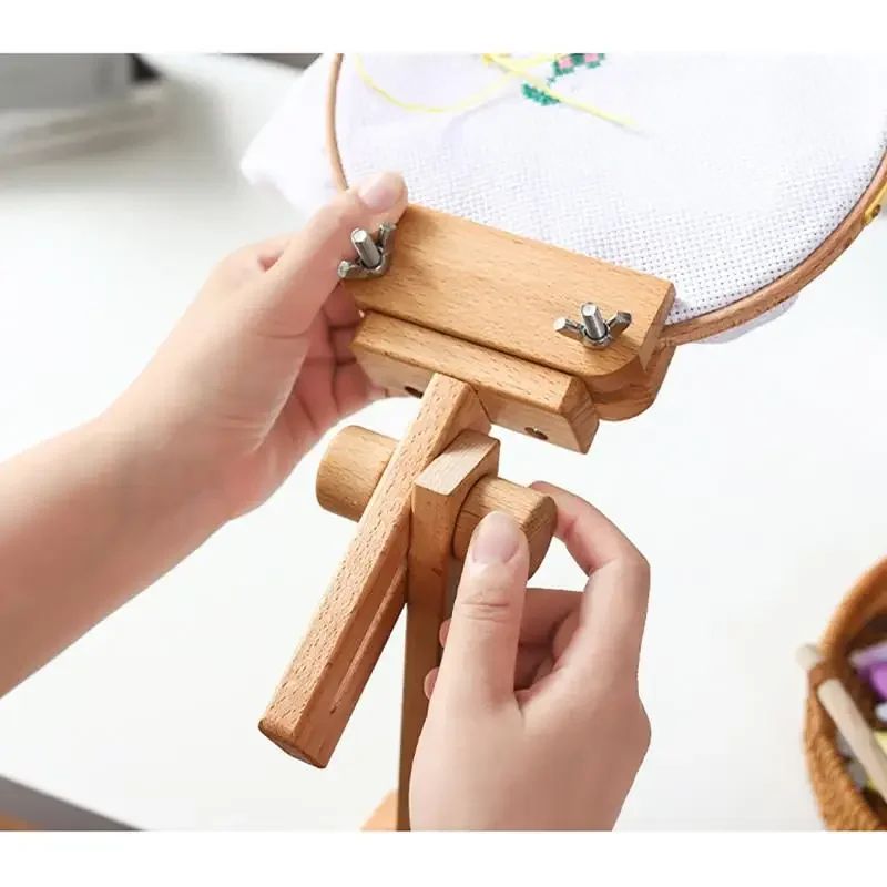 360 °   Alat Jahit Bordir Kayu - Embroidery Hoop Stand ulasan dan harga