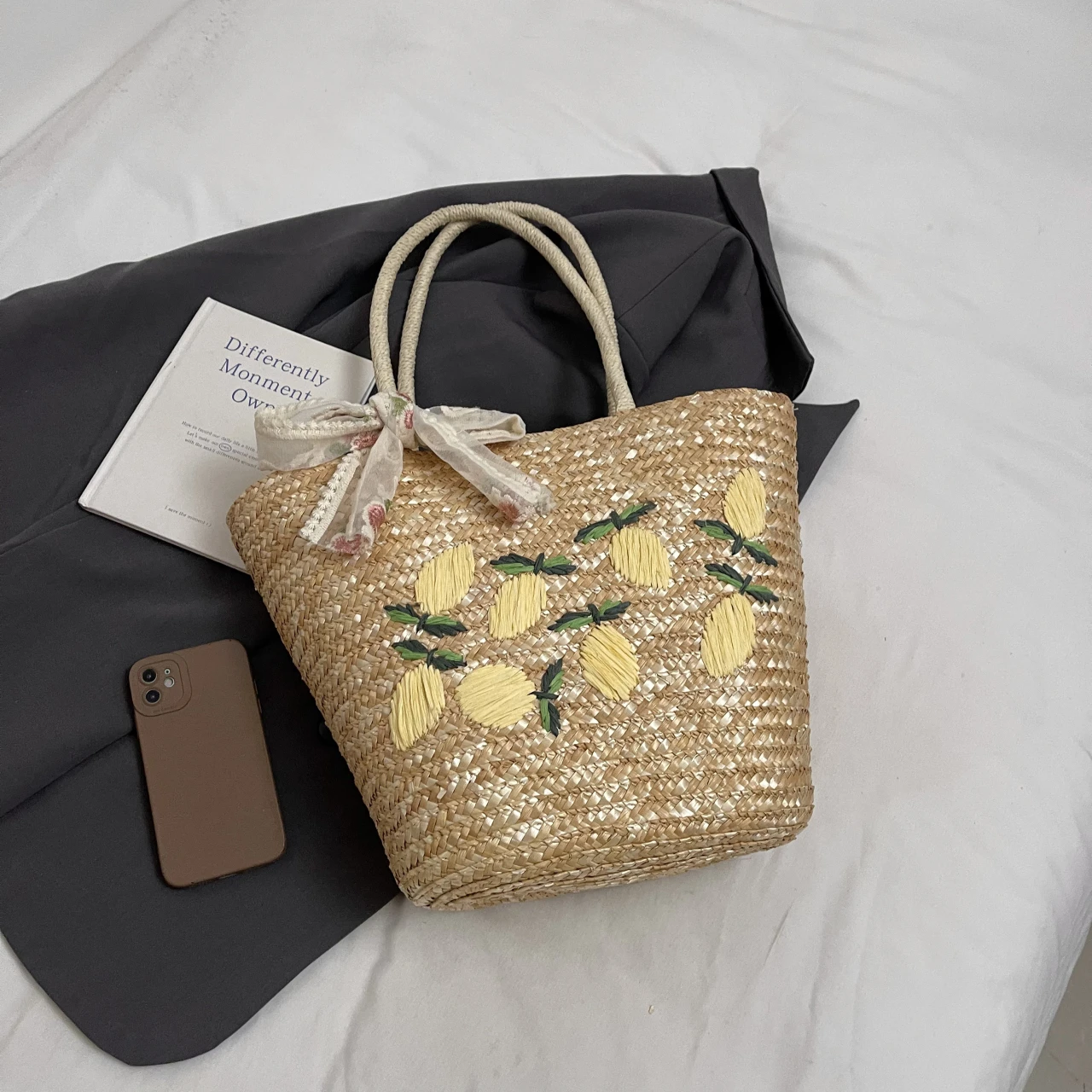 Tas bahu pantai kapasitas besa - Embroidery Ideas ulasan dan harga
