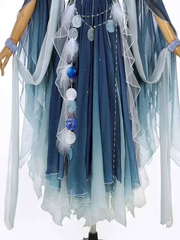 Gaun Biru Eksotis Bordir Berat - Embroidery Skirt ulasan dan harga