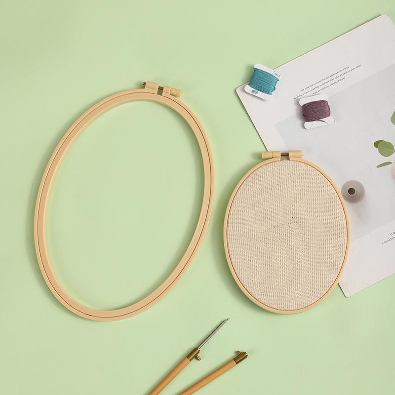 Imitasi bambu plastik Oval kay - Embroidery Hoop Stand ulasan dan harga