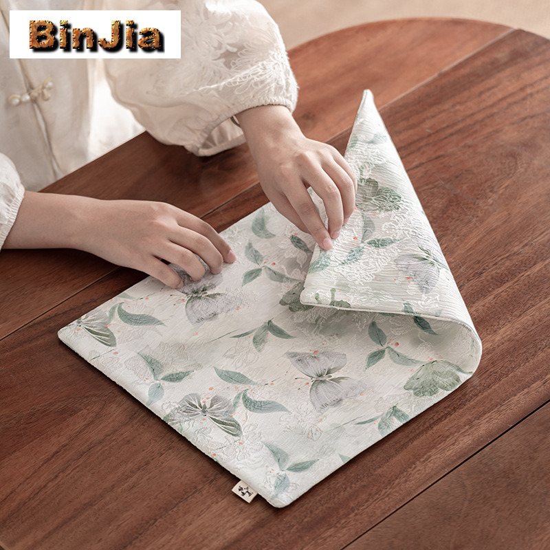 Alas Meja Teh Bordir Brokat Ku - Embroidery Service ulasan dan harga