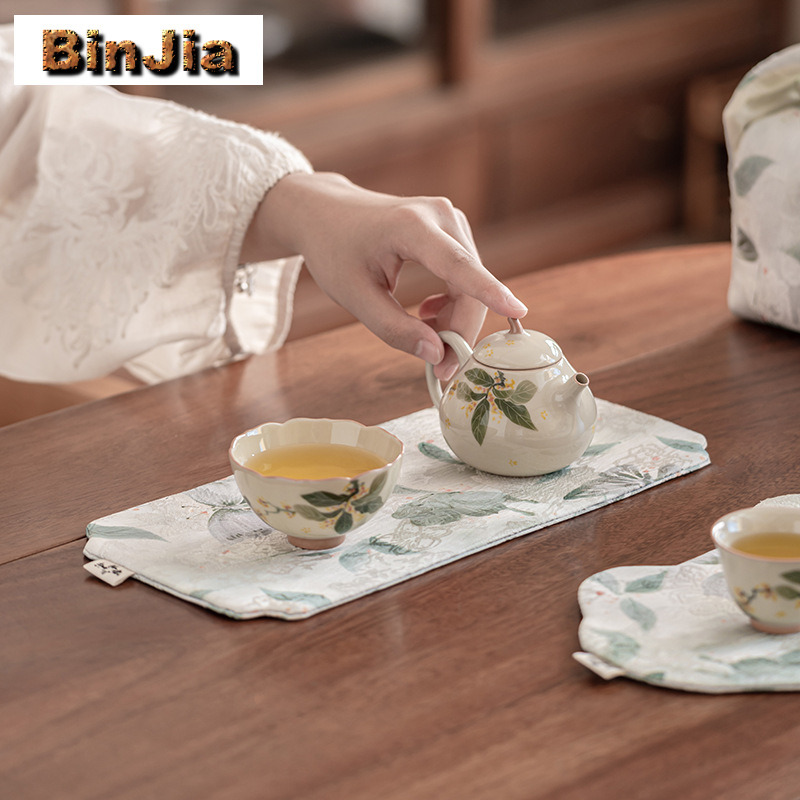 Alas Meja Teh Bordir Brokat Ku - Embroidery Service ulasan dan harga
