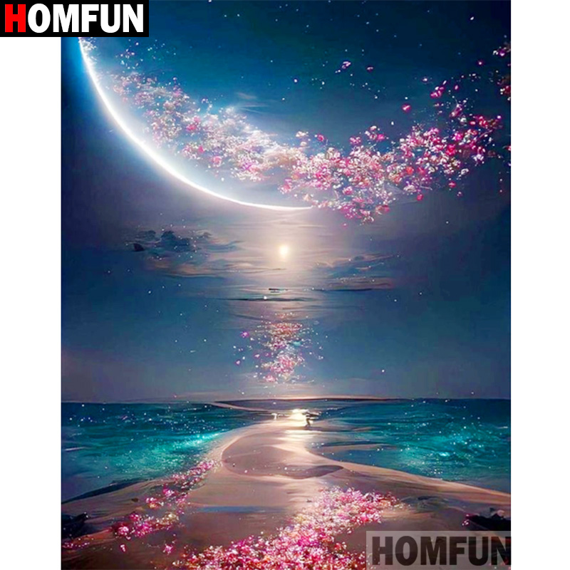 HOMFUN bordir berlian imitasi  - Embroidery Roll Pattern ulasan dan harga