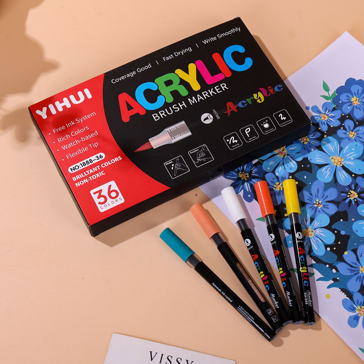 12-60 Warna Spidol Akrilik Pen - Embroidery Egg ulasan dan harga