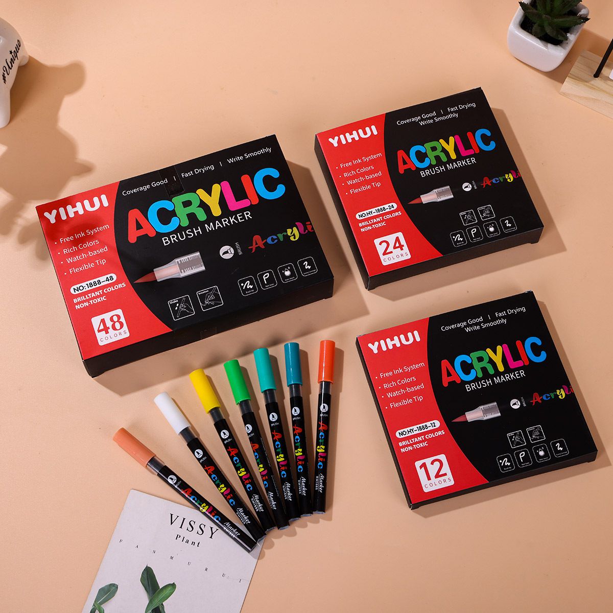 12-60 Warna Spidol Akrilik Pen - Embroidery Egg ulasan dan harga