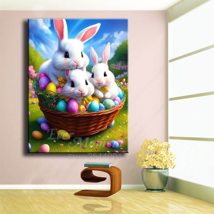 Kelinci Paskah dan Telur Ever  - Embroidery Egg ulasan dan harga