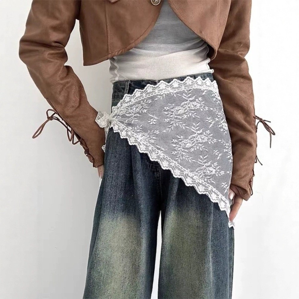 Apron Segitiga Y2K Lembut Bord - Embroidery Skirt ulasan dan harga