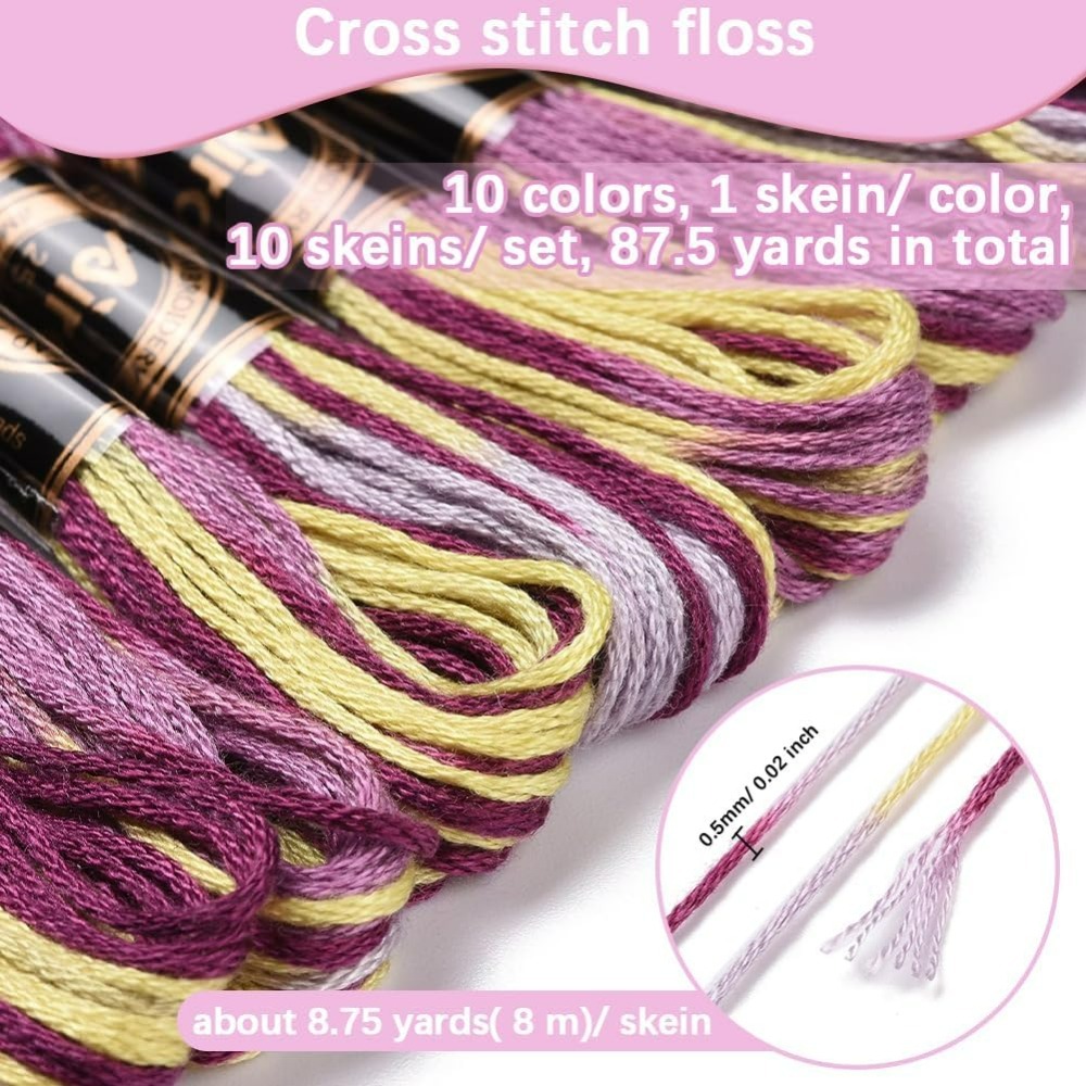6 Helai Ungu Beraneka Ragam Be - Embroidery Gradient ulasan dan harga
