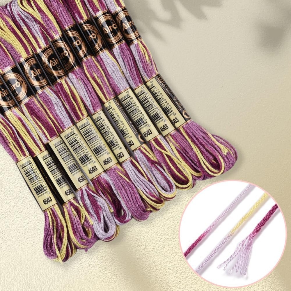 6 Helai Ungu Beraneka Ragam Be - Embroidery Gradient ulasan dan harga