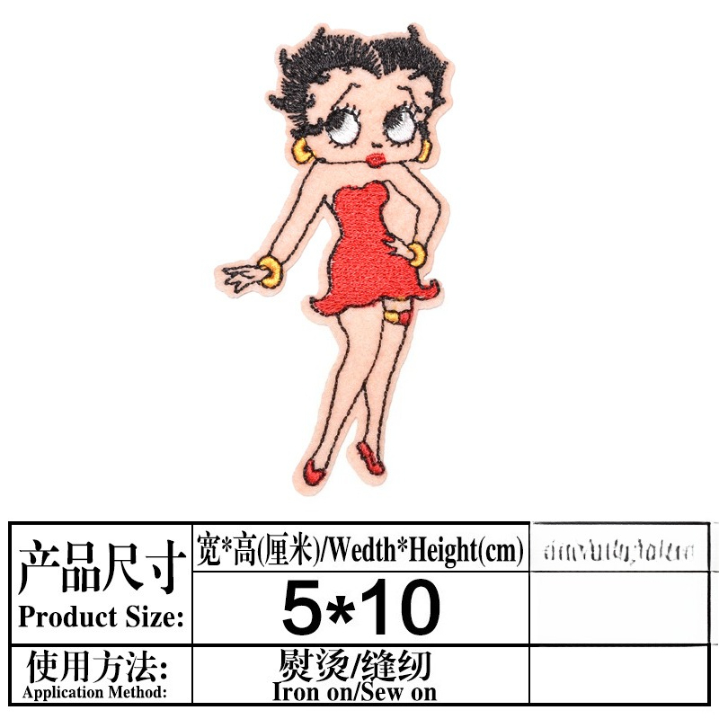 Patch Betty Boop dengan Cetak  - Embroidery Patch ulasan dan harga