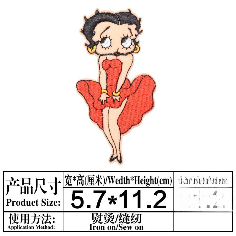 Patch Betty Boop dengan Cetak  - Embroidery Patch ulasan dan harga