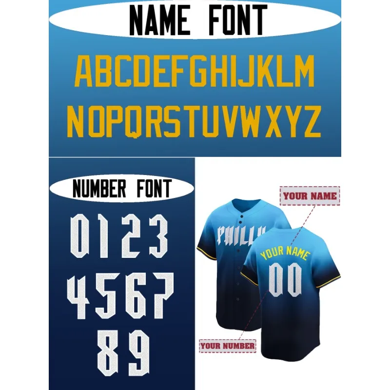 Jersey Bisbol Bordir Pria Nama - Embroidery Gradient ulasan dan harga