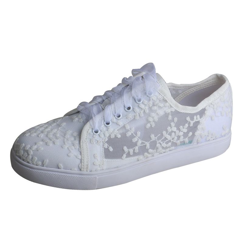Sepatu Sneakers Putih Wedopus  - Embroidery White ulasan dan harga