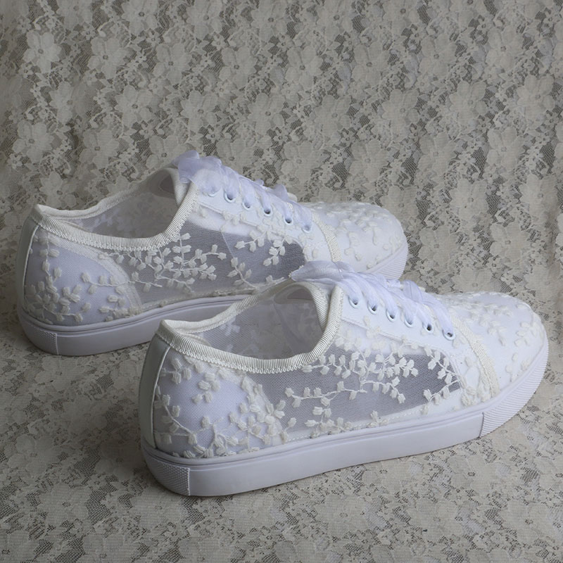 Sepatu Sneakers Putih Wedopus  - Embroidery White ulasan dan harga