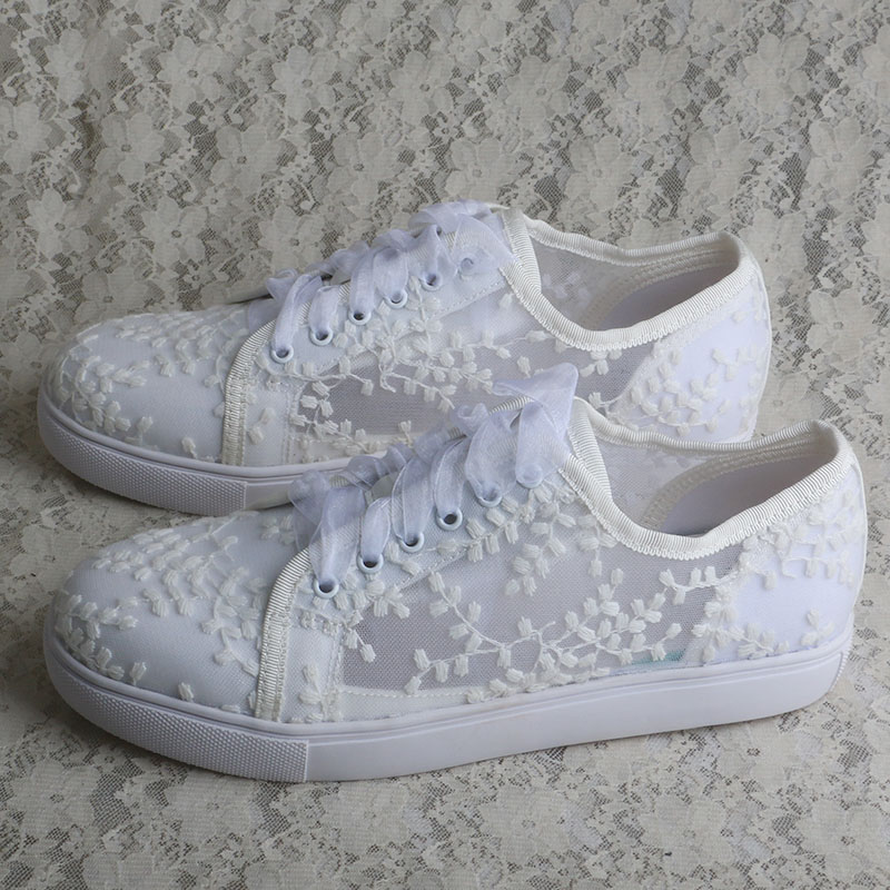Sepatu Sneakers Putih Wedopus  - Embroidery White ulasan dan harga