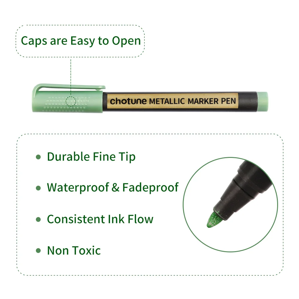 10/20 Warna Spidol Metalik Pen - Embroidery Egg ulasan dan harga