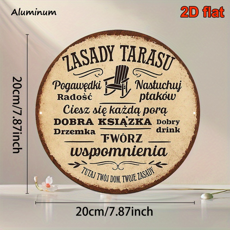 Tanda Aluminium Bahasa Polandi - Embroidery Garden ulasan dan harga