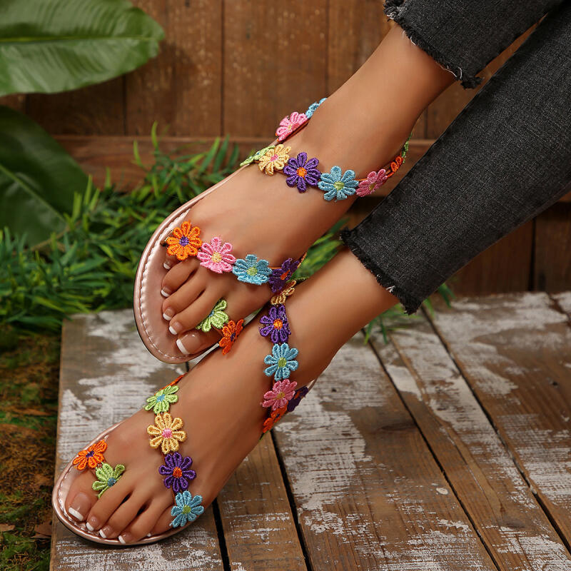 Sandal Wanita Bordir Bunga Boh - Embroidery Designer ulasan dan harga