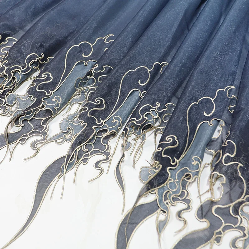 Kain Gradasi Daun Teratai Bord - Embroidery Designer ulasan dan harga