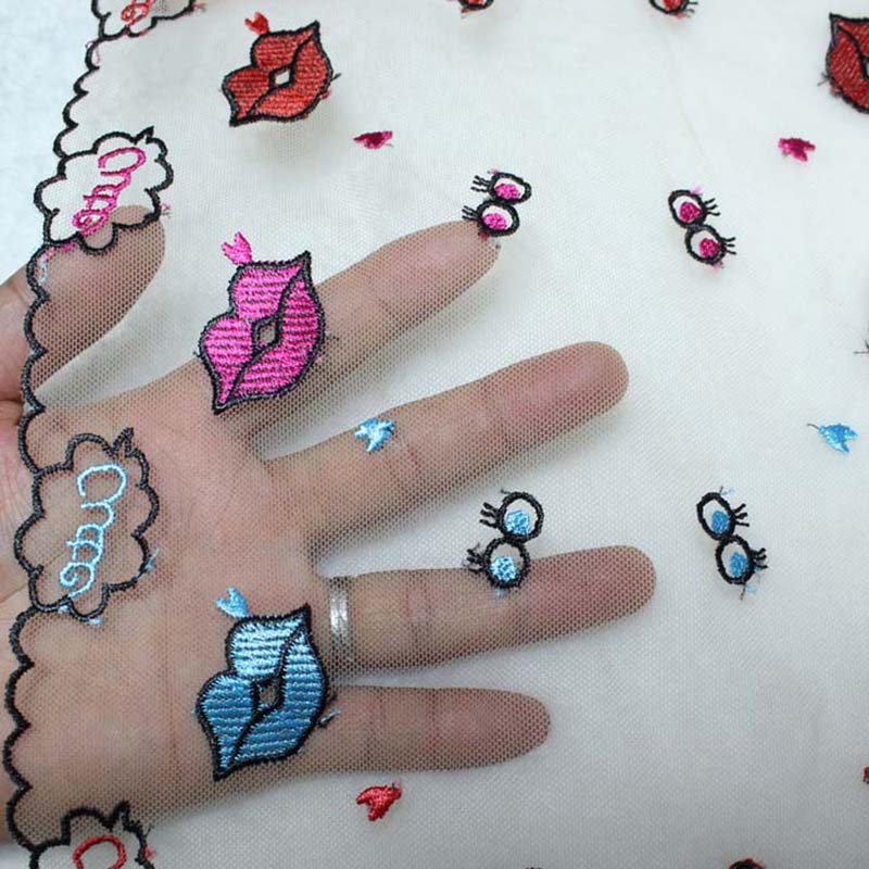 20 Yard Renda Bordir Dua Warna - Embroidery Lips ulasan dan harga