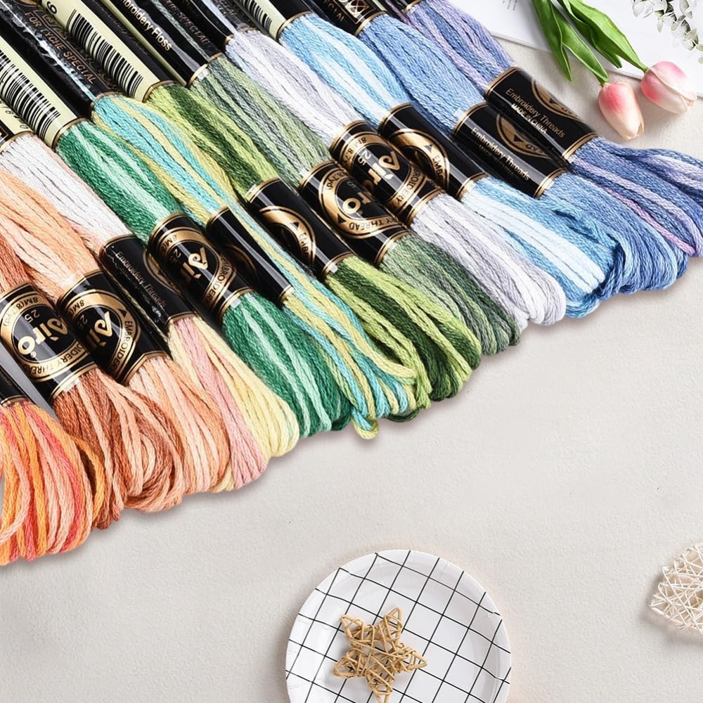 12 Gulungan Benang Sulam 105 Y - Embroidery Gradient ulasan dan harga