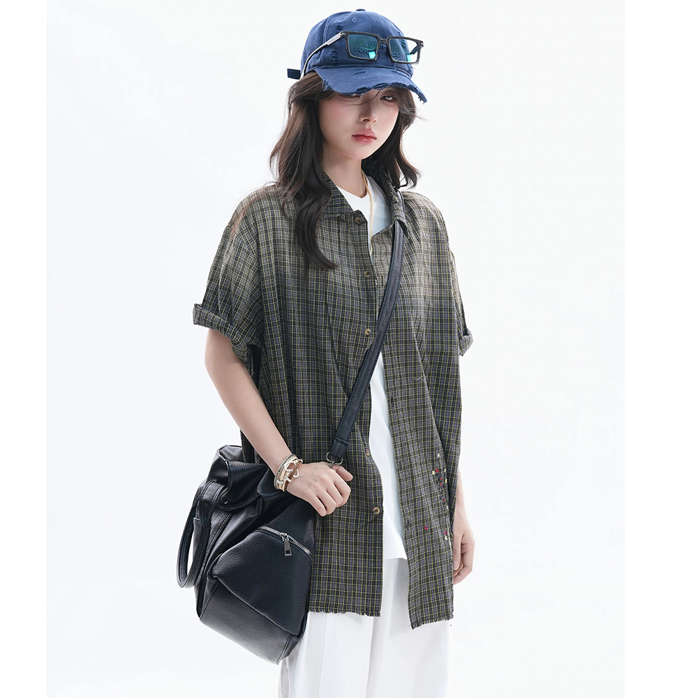 Blus dan Kemeja Wanita Vintage - Embroidery Gradient ulasan dan harga
