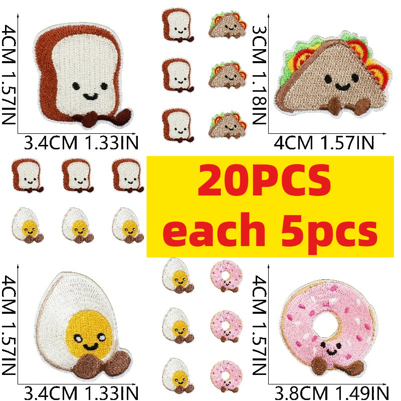 10/20Pcs Stiker Kain Bordir Mo - Embroidery Egg ulasan dan harga