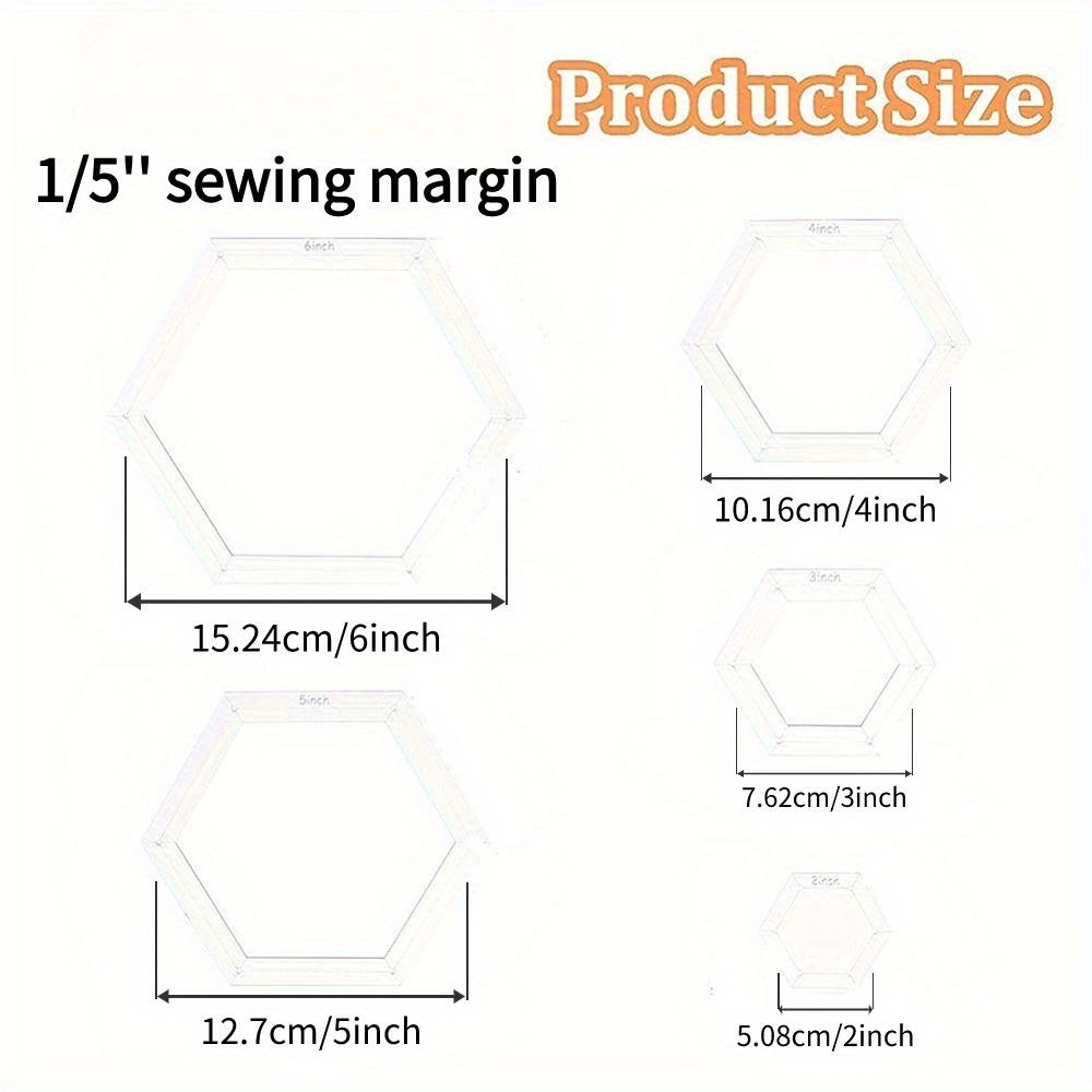 5 Buah Templat Quilting Segi E - Embroidery Quilting ulasan dan harga