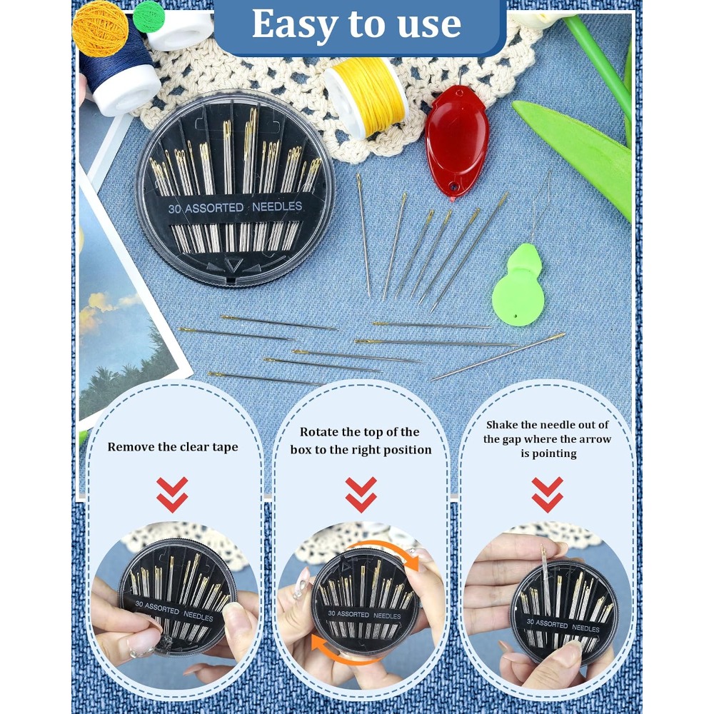 Set Jarum Jahit Tangan Baja 30 - Embroidery Quilting ulasan dan harga
